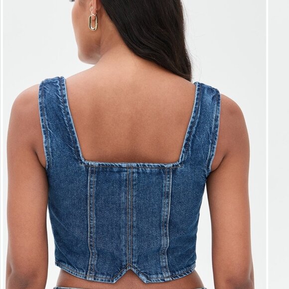 Reformation Bo Denim Top New with tags! $180 retail Size 8 Denim tank - Picture 2 of 5